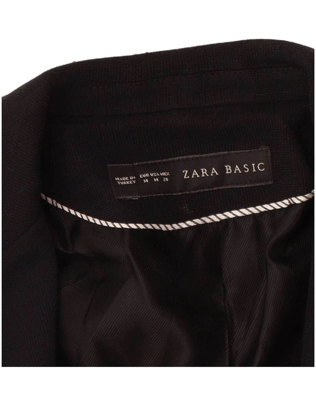 Jachetă Blazer Femei ZARA cu 1 nasture UK 12 Medium Negru