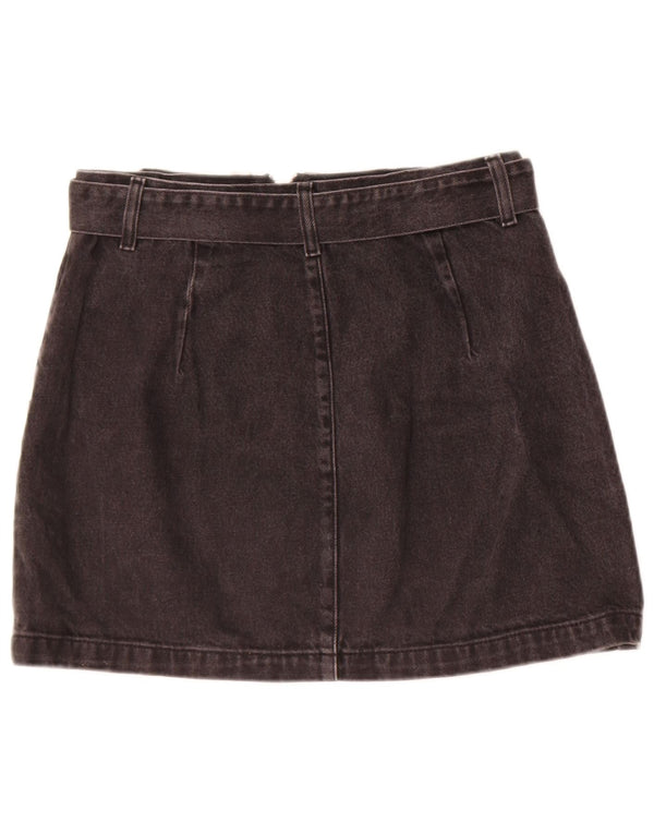 Fusta de blugi Topshop pentru femei UK 12 Medium W28 Bumbac negru