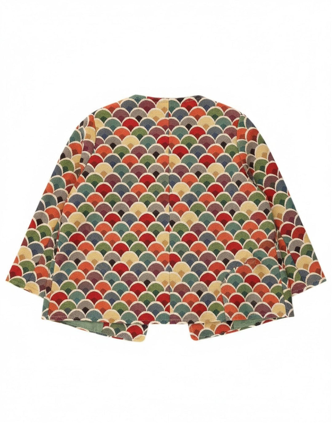 Blazer vintage pentru femei cu mâneci 3/4 UK 12 Medium Multicolor