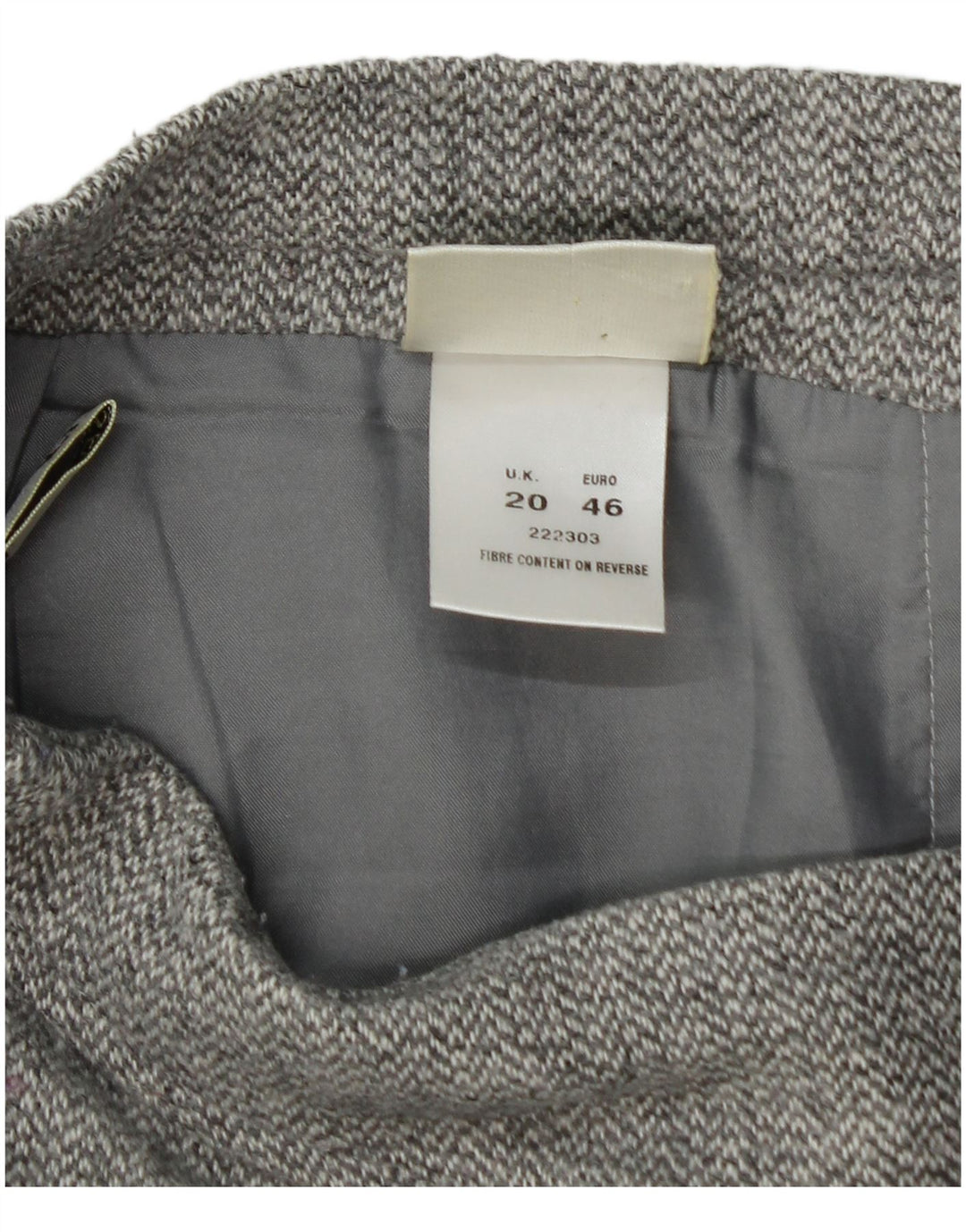 Fustă trompetă pentru femei EASTEX UK 20 2XL W40 Gri din poliester în oase