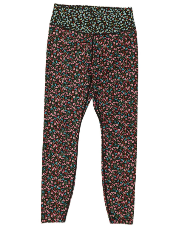 Leggings Nike Womens Dri Fit UK 14 Medium Multicolor Floral Poliester