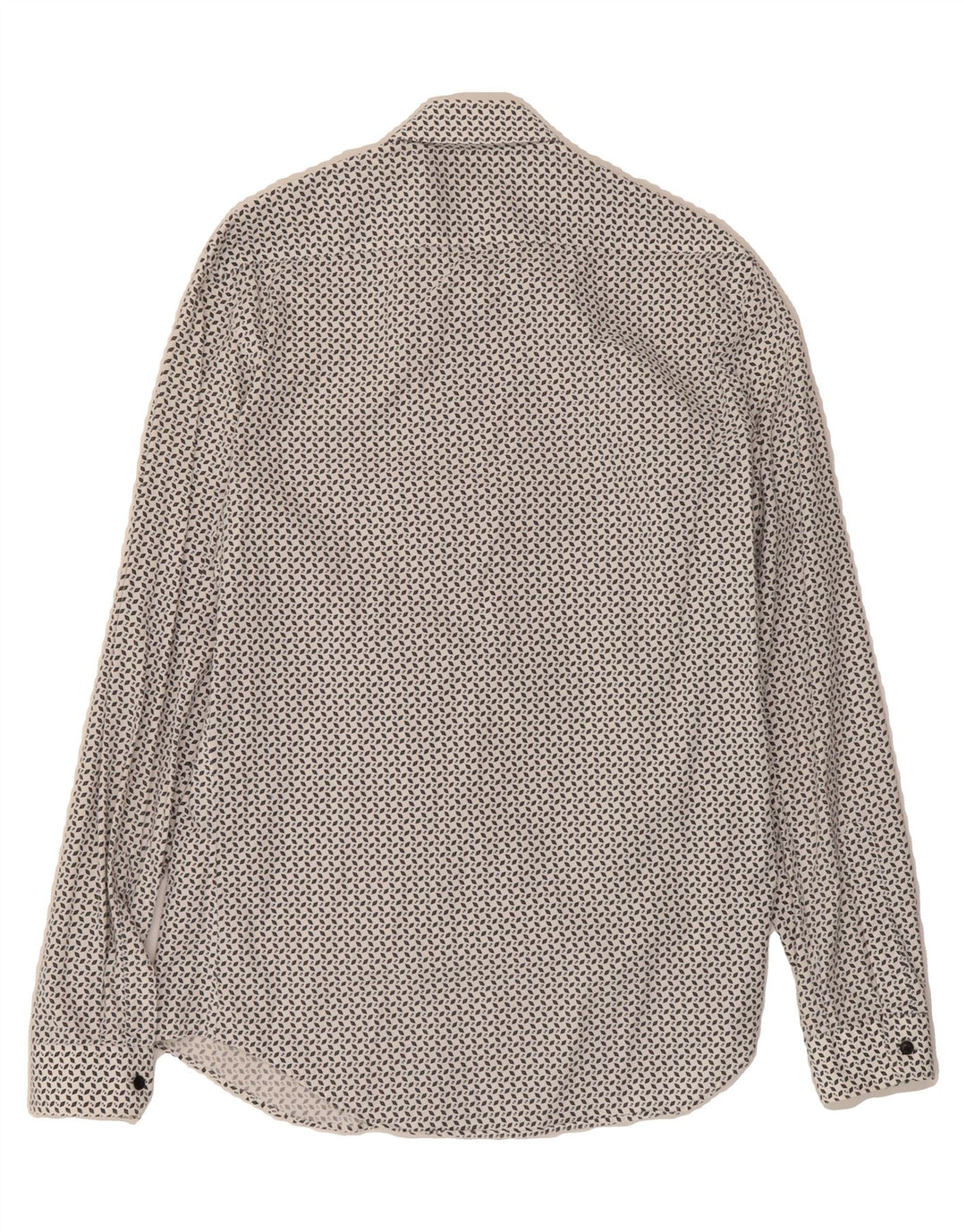 ZARA Mens Slim Fit Shirt Medium White Geometric Cotton Vintage Zara and Second-Hand Zara from Messina Hembry 