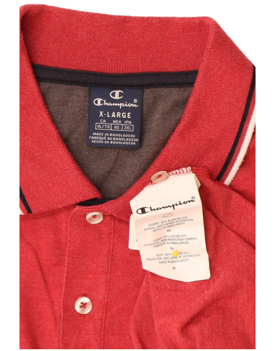Tricou polo pentru bărbați Champion XL, bumbac roșu