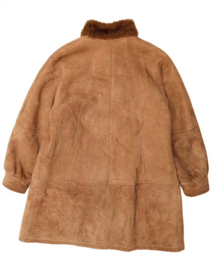 Palton din shearling pentru femei Sinclair IT 48 XL maro din shearling