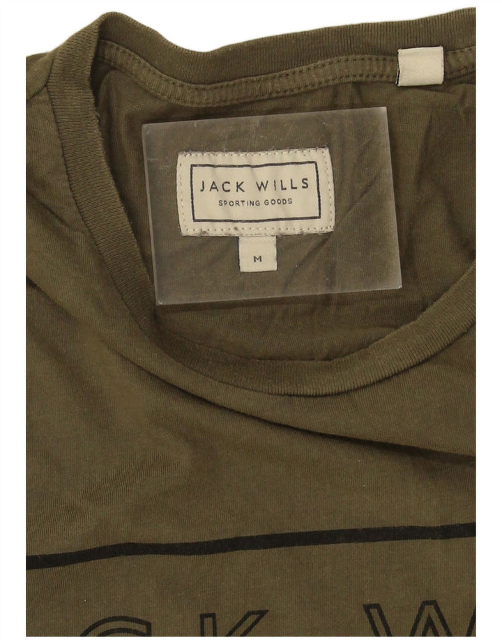 Tricou cu grafic Jack Wills pentru bărbați Top Medium Khaki Bumbac