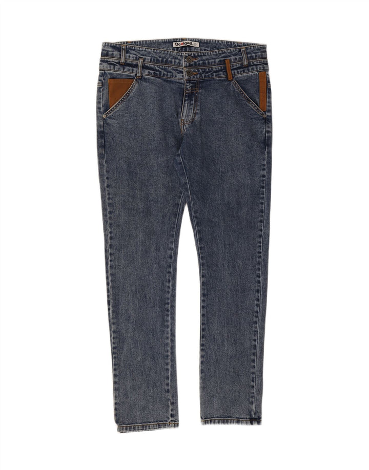 DESIGUAL Womens Slim Jeans W36 L33 Blue Cotton Vintage Desigual and Second-Hand Desigual from Messina Hembry 