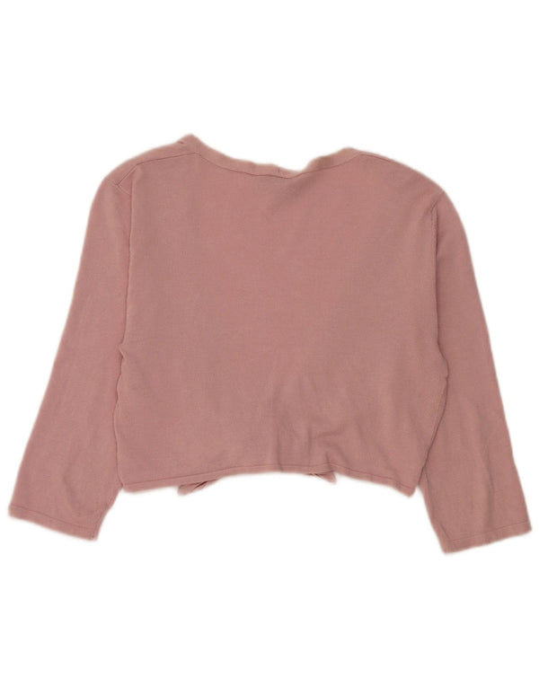 Phase Eight pentru femei Crop 3/4 mâneci cu cravată în față Top cardigan UK 10 Mic roz