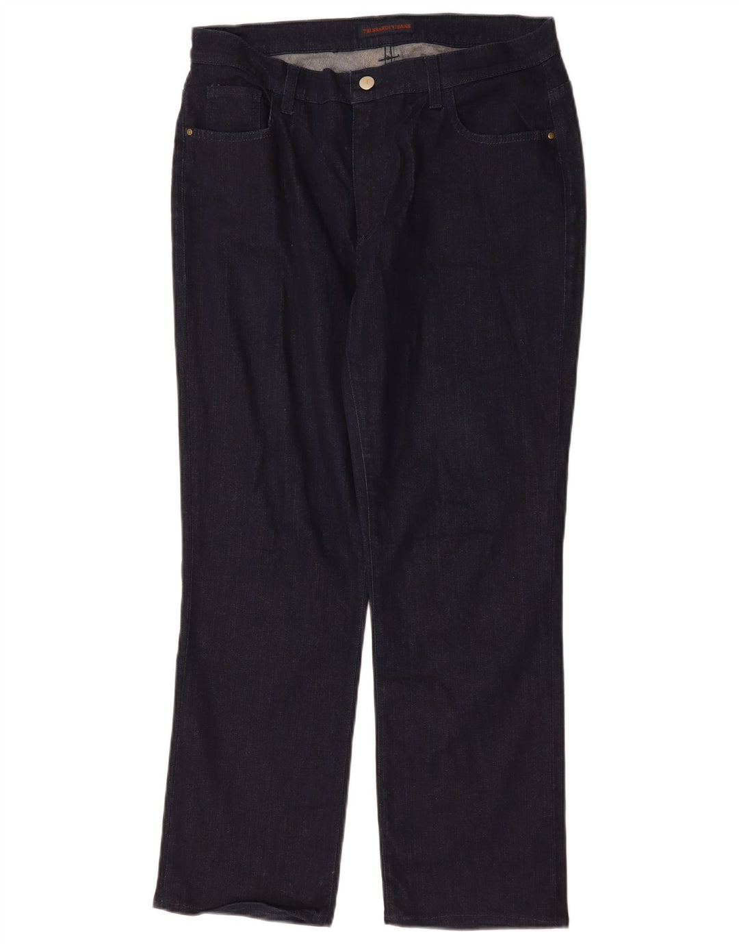 Blugi drepti pentru femei Trussardi IT 48 XL W34 L28 bleumarin Poliester