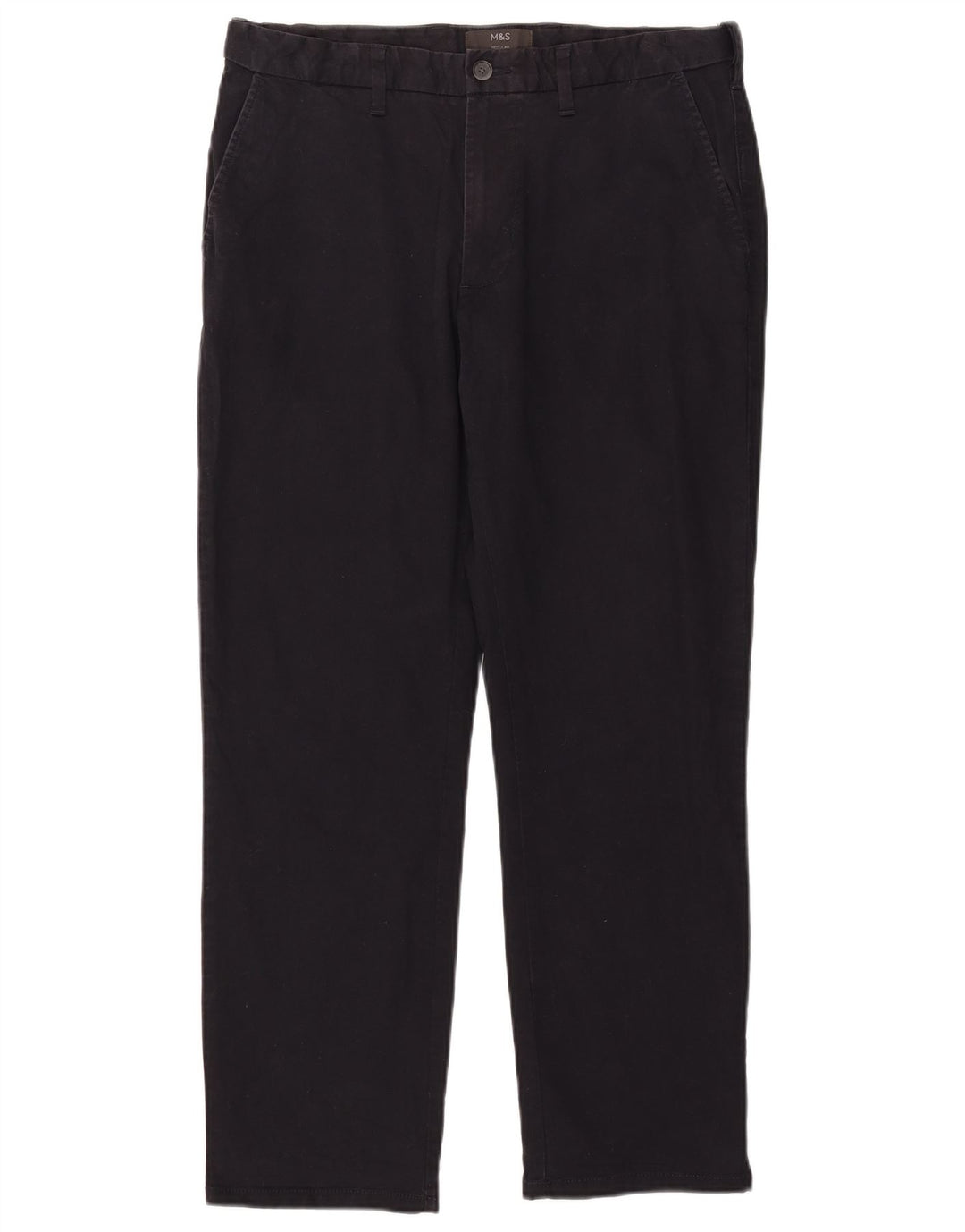 Pantaloni chino obișnuiți pentru bărbați Marks & Spencer L34 L29 bumbac negru