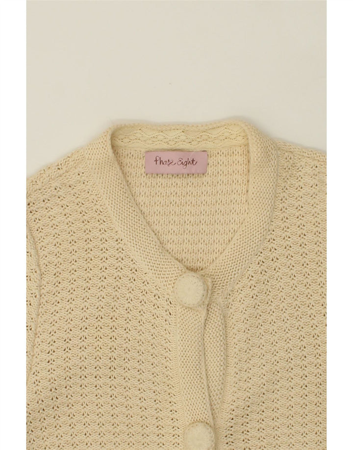 PHASE EIGHT Womens Longline Cardigan Sweater UK 14 Medium Beige Vintage Phase Eight and Second-Hand Phase Eight from Messina Hembry 