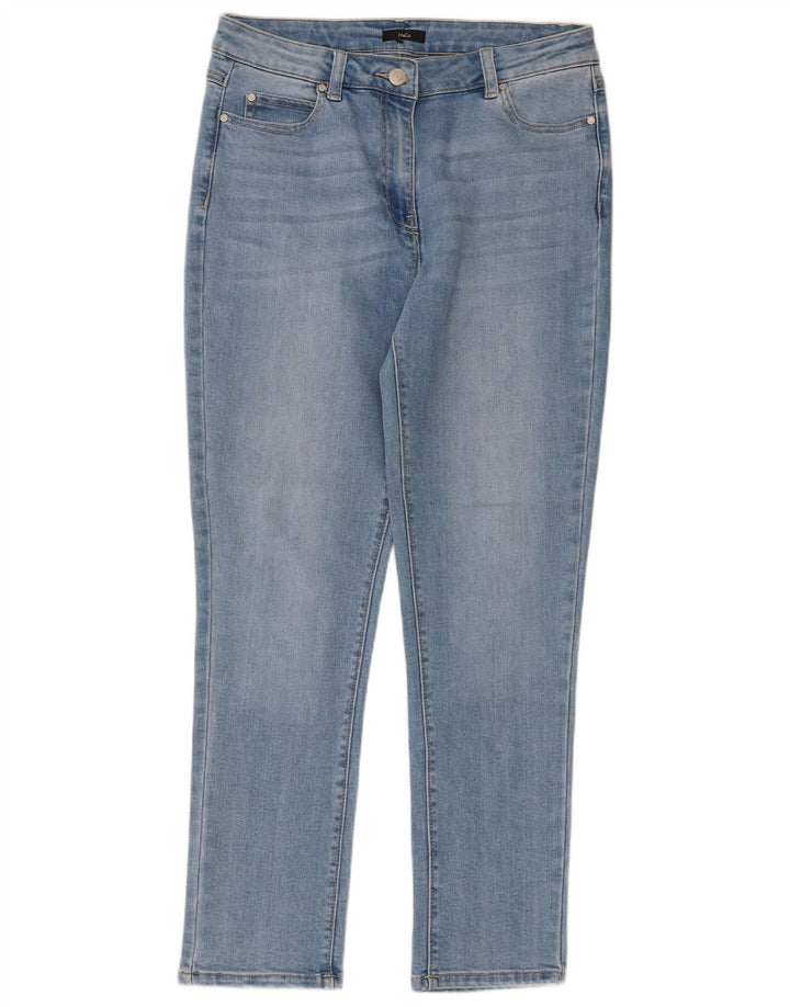Blugi subțiri pentru femei M&Co UK 12 Medium W32 L27 Blue Bumbac
