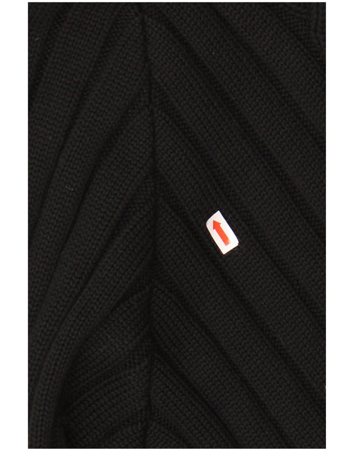 Pulover VINTAGE pentru femei cu decolteu triplu UK 20 2XL Negru