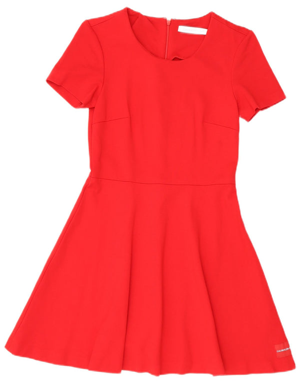 Rochie A-Line pentru femei Calvin Klein Jeans UK 4 XS Red Viscose