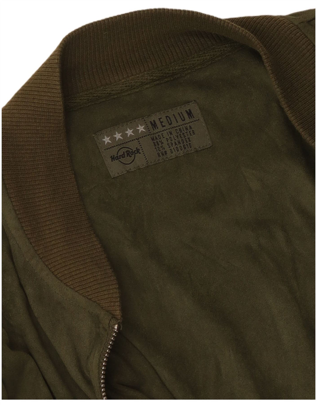 Hard Rock Cafe pentru femei Dubai Crop Bomber Jacket UK 14 Poliester verde mediu