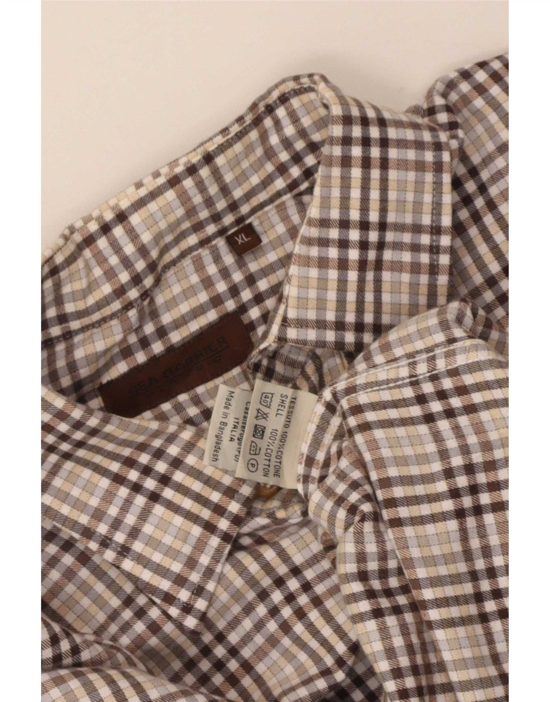 Cămașă pentru bărbați European Project Regular Fit, XL, maro, din bumbac