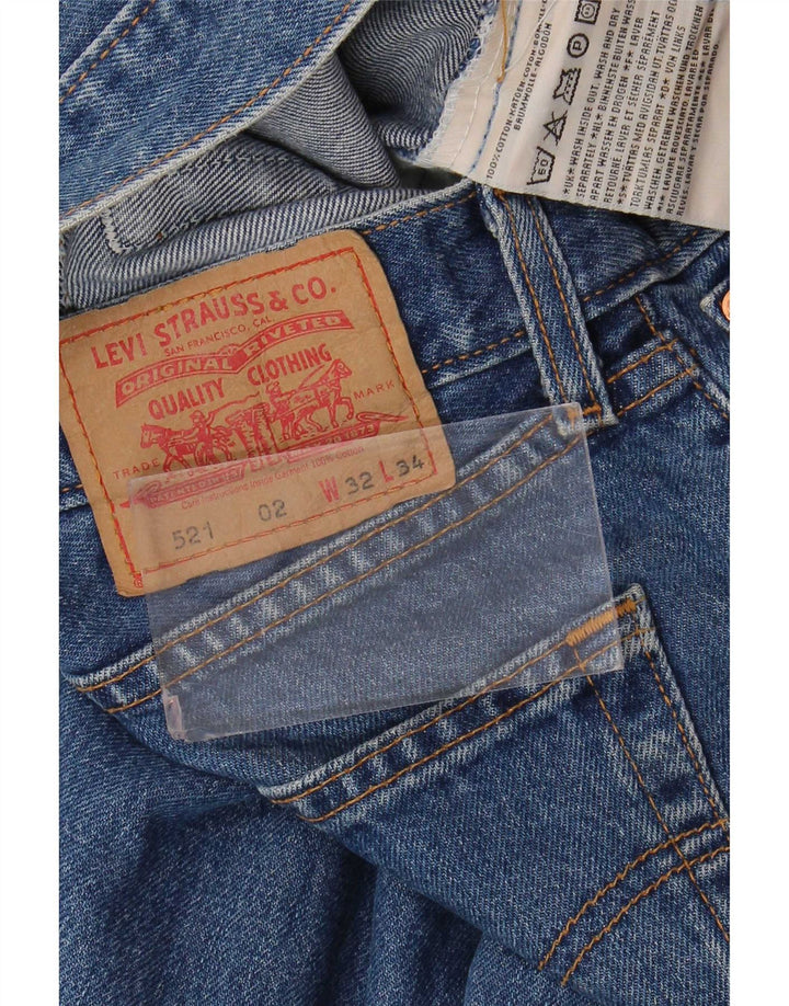 Blugi drepti pentru bărbați Levi's 521 W32 L32 Bumbac albastru