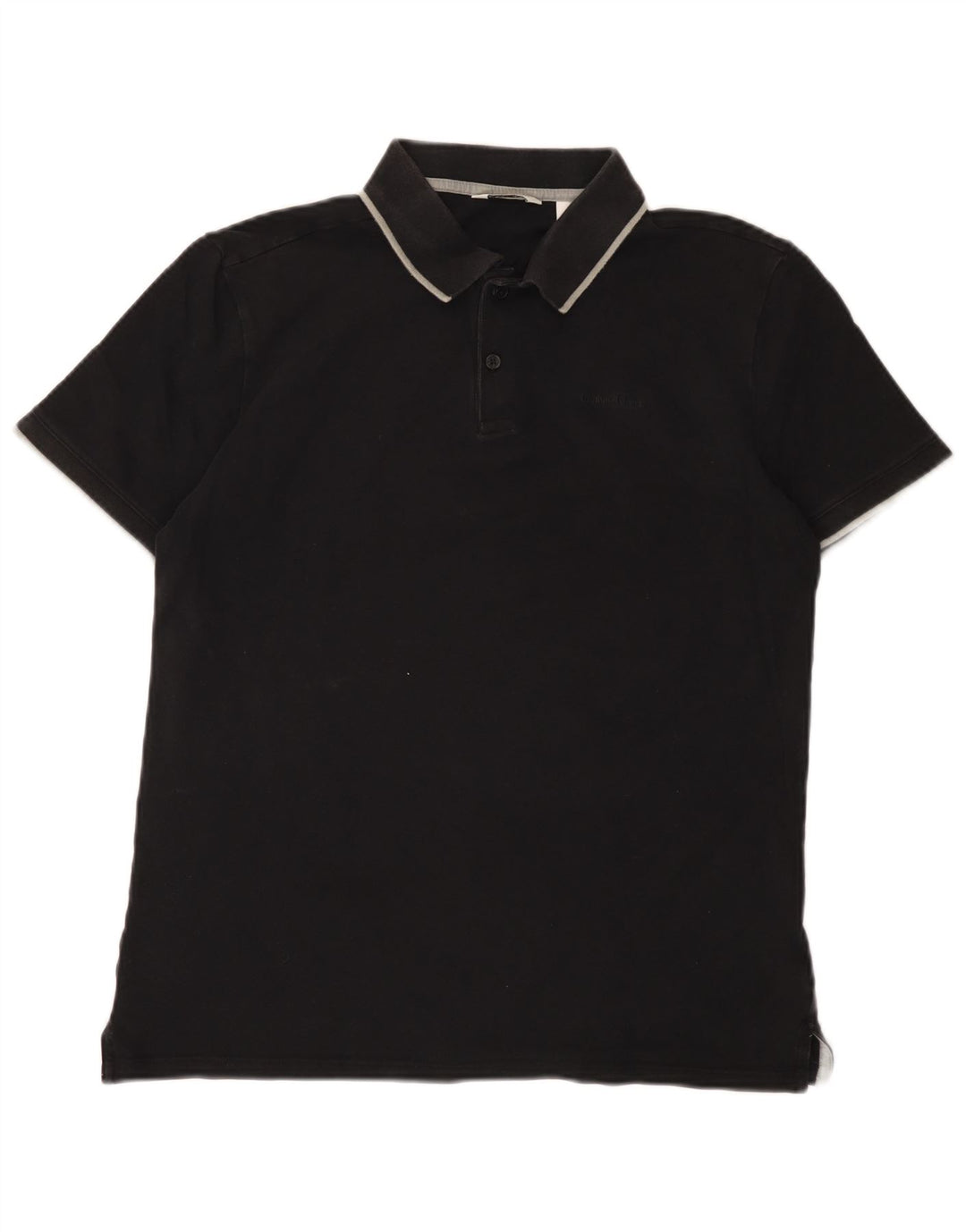 Cămașă polo Calvin Klein pentru bărbați, bumbac negru mediu