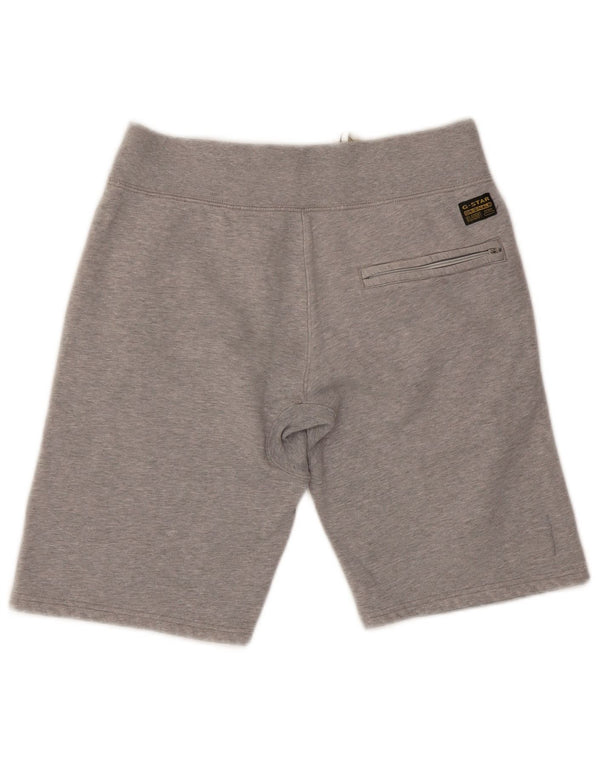 Pantaloni scurți sport grafic G-Star pentru bărbați, bumbac cu pete, gri mediu