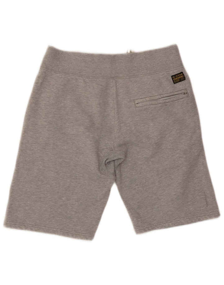Pantaloni scurți sport grafic G-Star pentru bărbați, bumbac cu pete, gri mediu