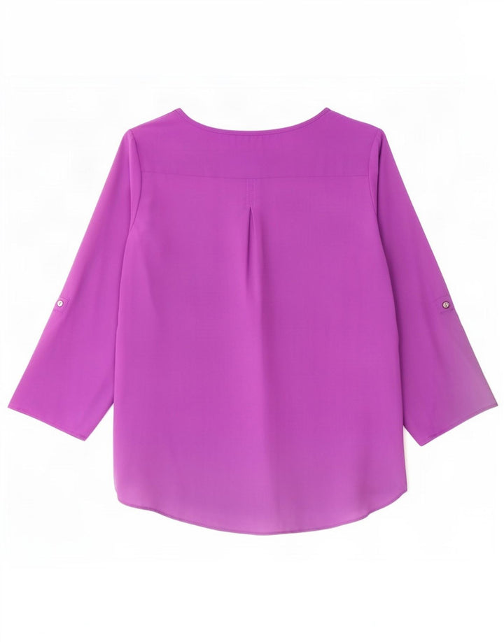 Top pentru femei Zara cu mâneci 3/4 UK 16 mare, violet, poliester