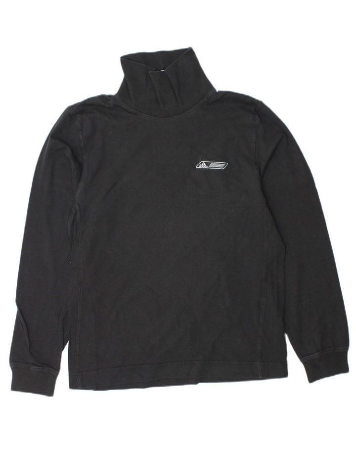 ADIDAS Mens Top Long Sleeve Medium Black Cotton