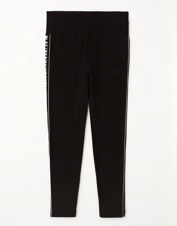 Leggings grafic Dkny pentru femei UK 14, bumbac mediu negru