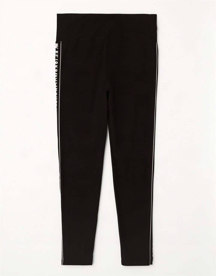 Leggings grafic Dkny pentru femei UK 14, bumbac mediu negru
