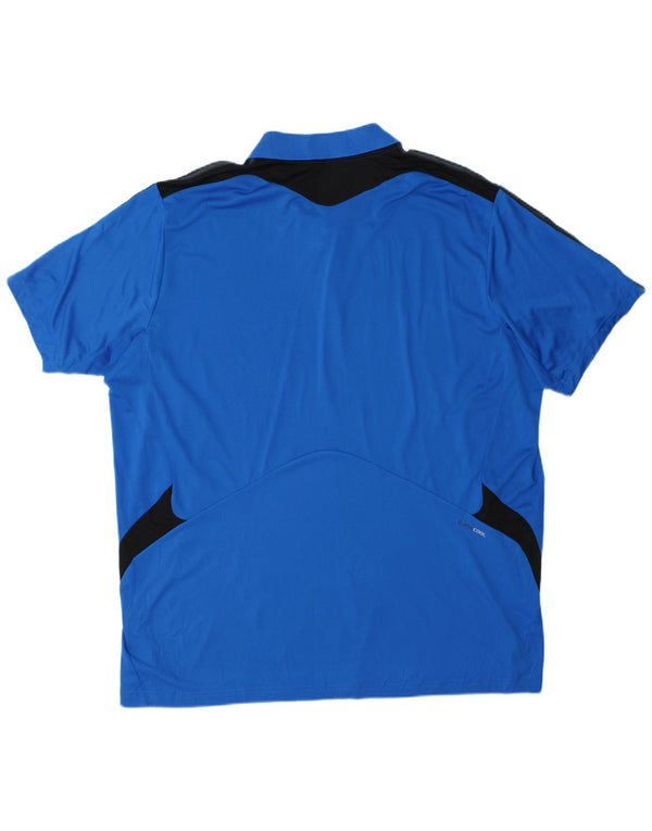 Tricou polo Adidas Climacool pentru bărbați 2XL, albastru, poliester