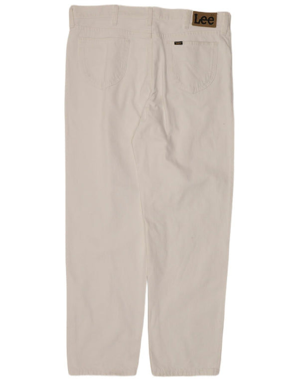 Blugi drepti pentru bărbați LEE Kansas W40 L34, bumbac alb