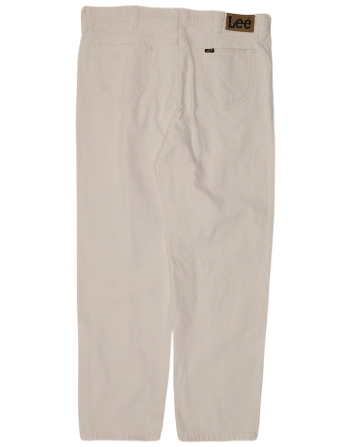 Blugi drepti pentru bărbați LEE Kansas W40 L34, bumbac alb