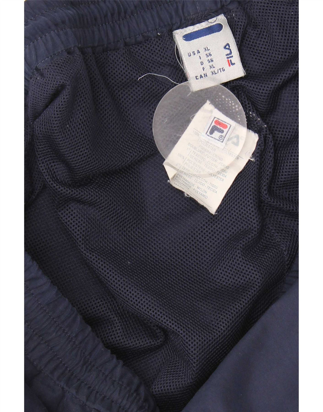Pantaloni impermeabili pentru bărbați Fila XL bleumarin din poliester color bloc