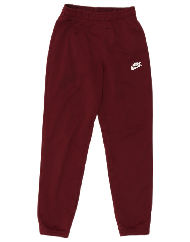 NIKE băieți pantaloni de trening pantaloni de jogging 10-11 ani poliester burgundă mediu