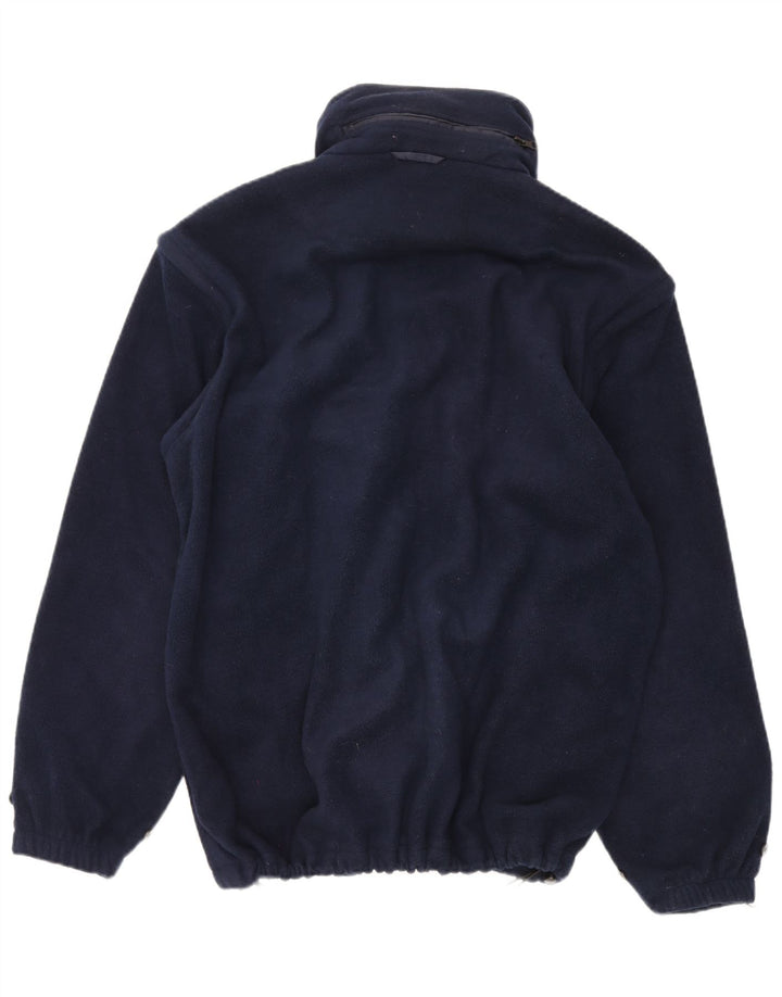 VINTAGE Mens Fleece Jacket UK 42 XL Navy Blue