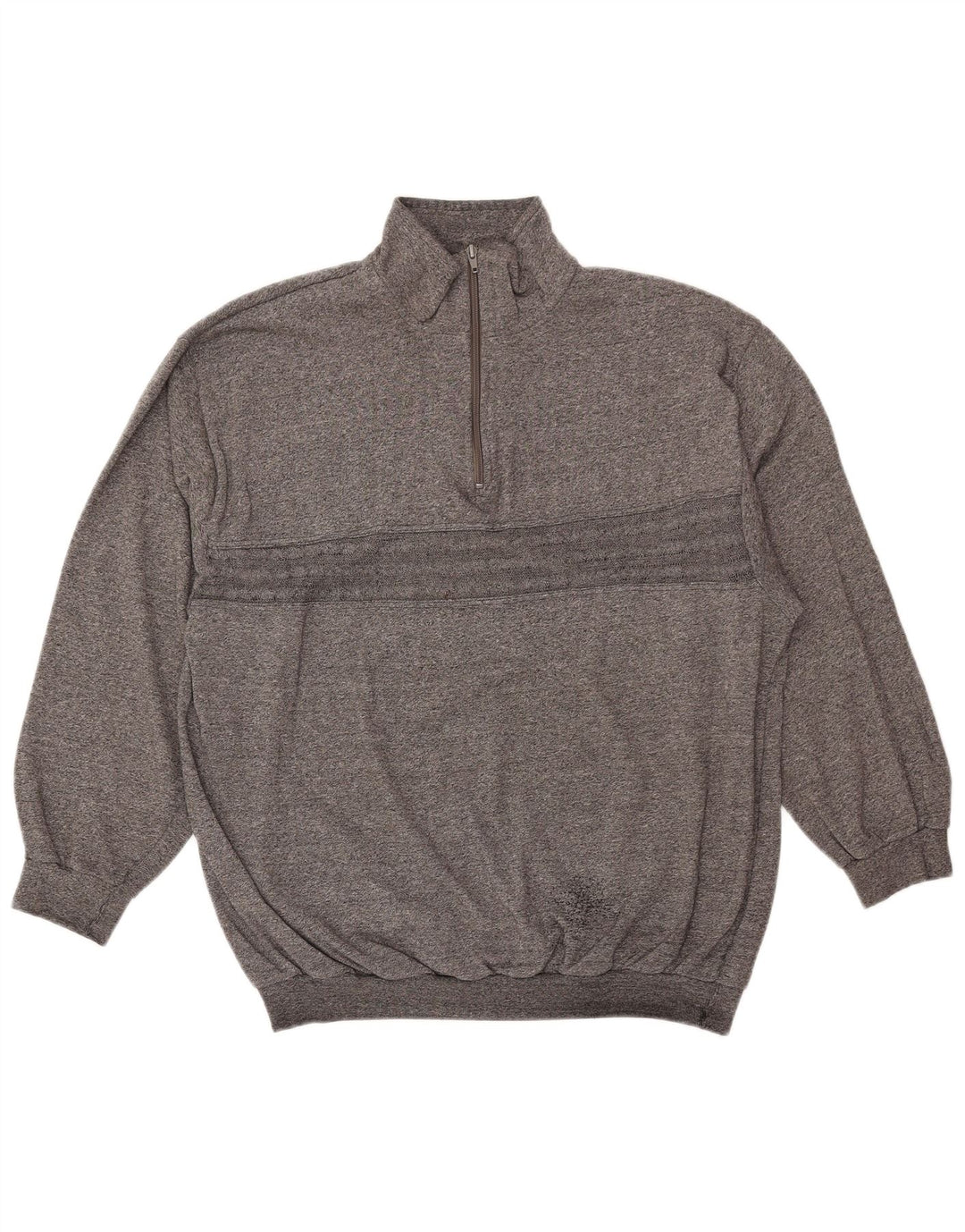 Pulover VINTAGE pentru damă, cu fermoar, cu gât, UK 18 XL, gri pete