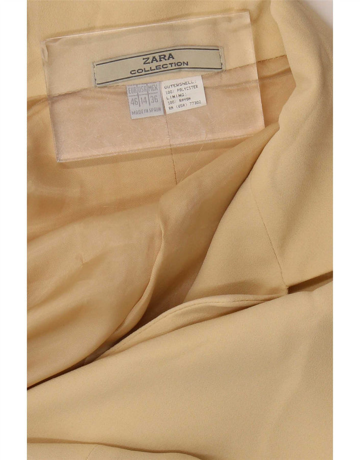 Sacou blazer pentru femei Zara cu 2 nasturi US 14 XL poliester bej