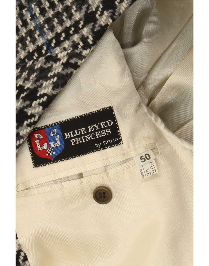 Jachetă Blazer Bărbați Tiglio cu 2 nasturi IT 50 Lână virgină cu picior de gală mare gri