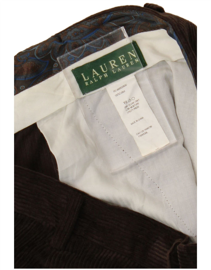 Pantaloni pentru bărbați RALPH LAUREN din velur cu țeavă W36 L34 maro bumbac