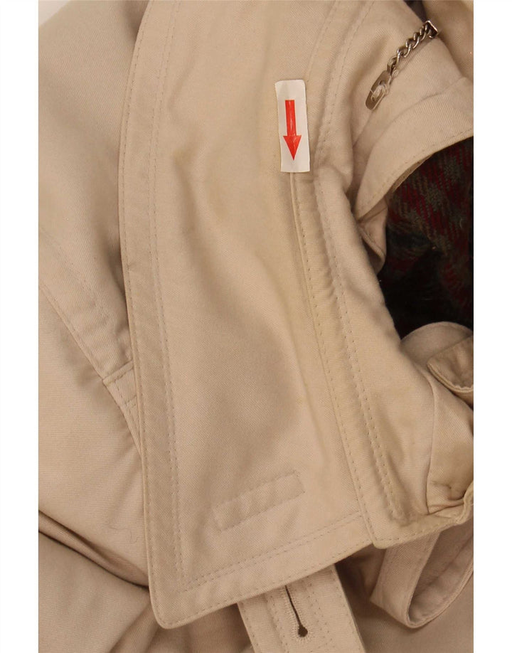Pardesiu vintage pentru femei UK 18 XL bej acrilic