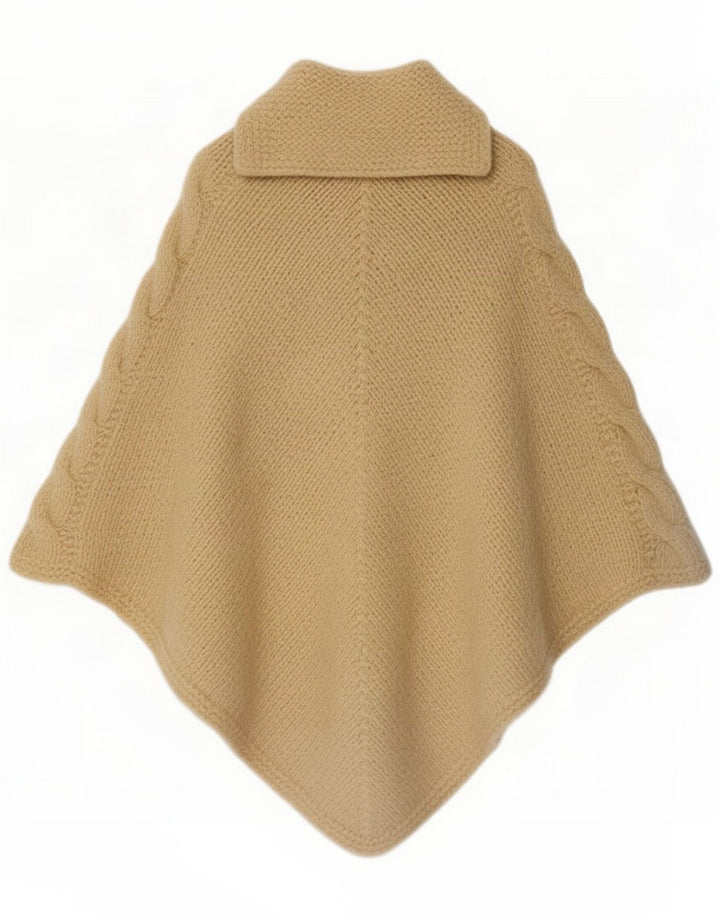 Vintage Pulover Poncho pentru femei Mărime unica Bej Clasic