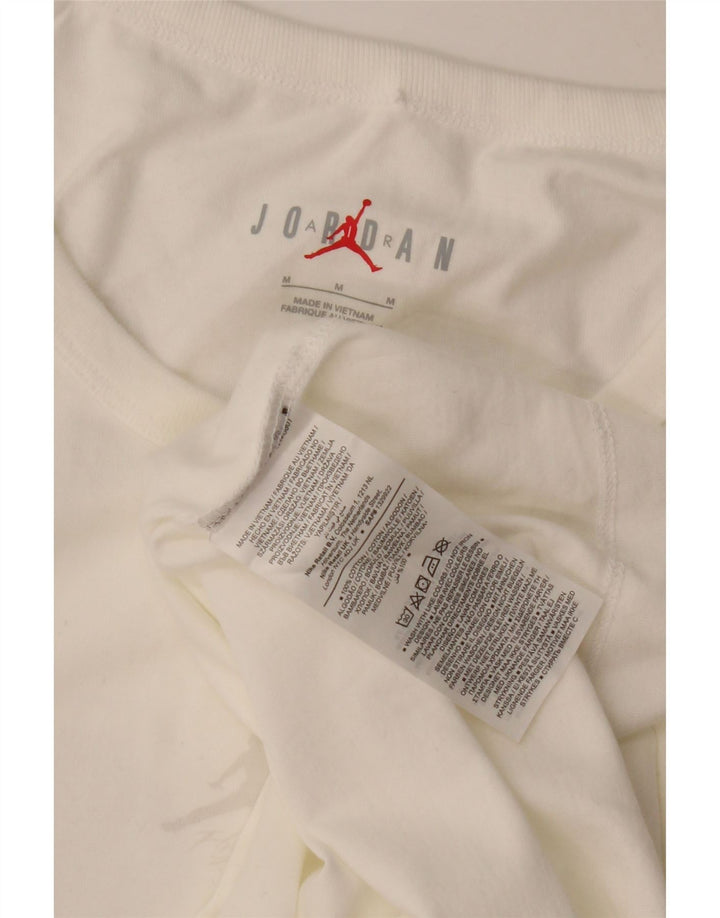 Vestă grafică Jordan pentru bărbați, bumbac alb mediu
