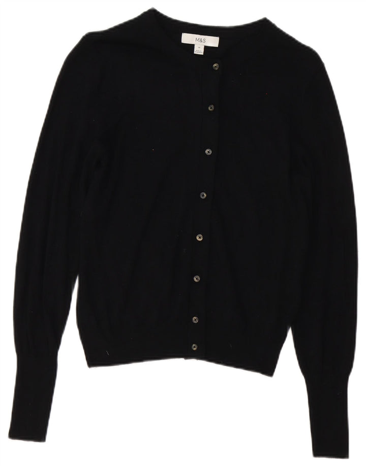 Pulover cardigan pentru femei Marks & Spencer UK 10 Small Black Viscose