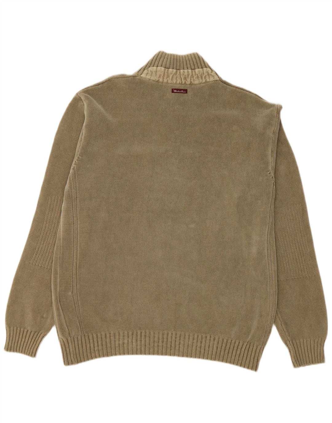 MARLBORO CLASSICS Pulover pentru bărbați cu gât cu nasturi, bumbac XL kaki