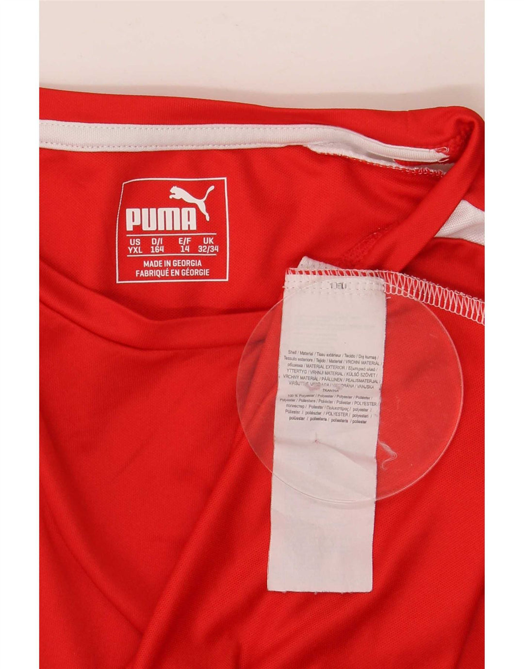 Tricou Puma Băieți Top 13-14 Ani Poliester Colorblock Roșu