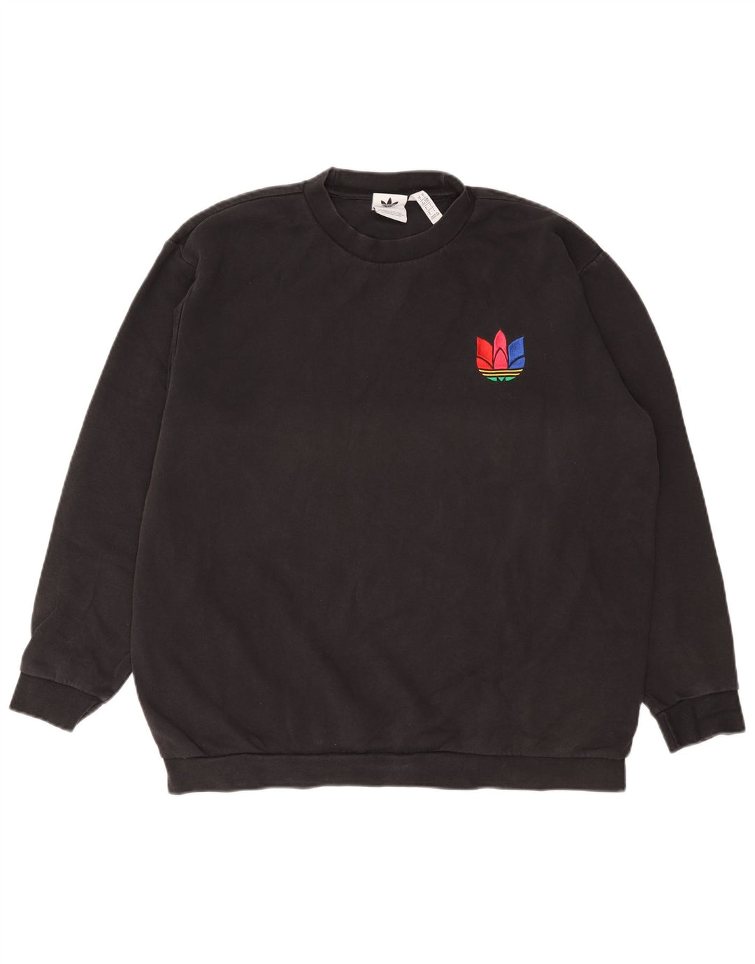 Pulover ADIDAS pentru bărbați, bumbac mare, negru