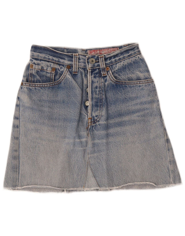 Fusta mini denim Levi's pentru femei cu talie înaltă US 3 XS W22 Albastru