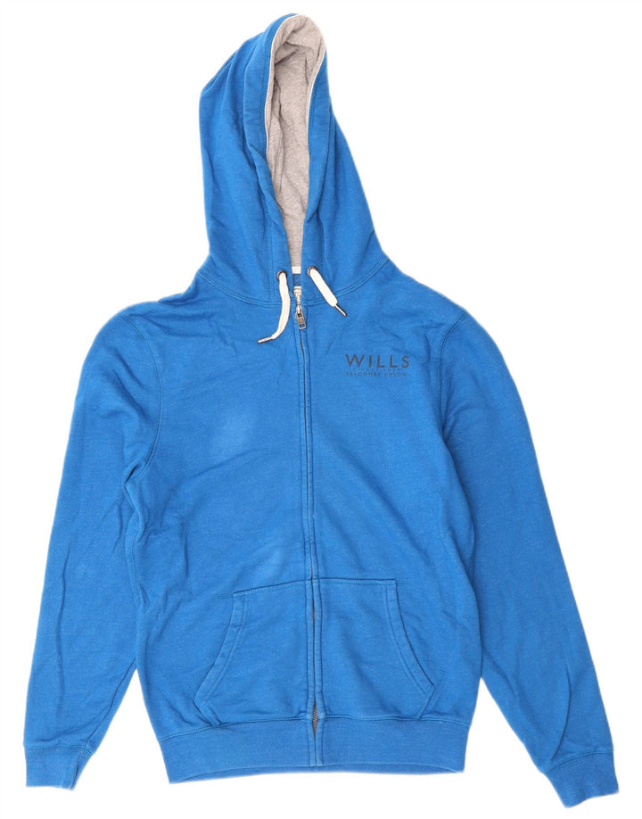 JACK WILLS Pulover pentru bărbați Salcombe Devon Classic Fit, cu fermoar, albastru mic