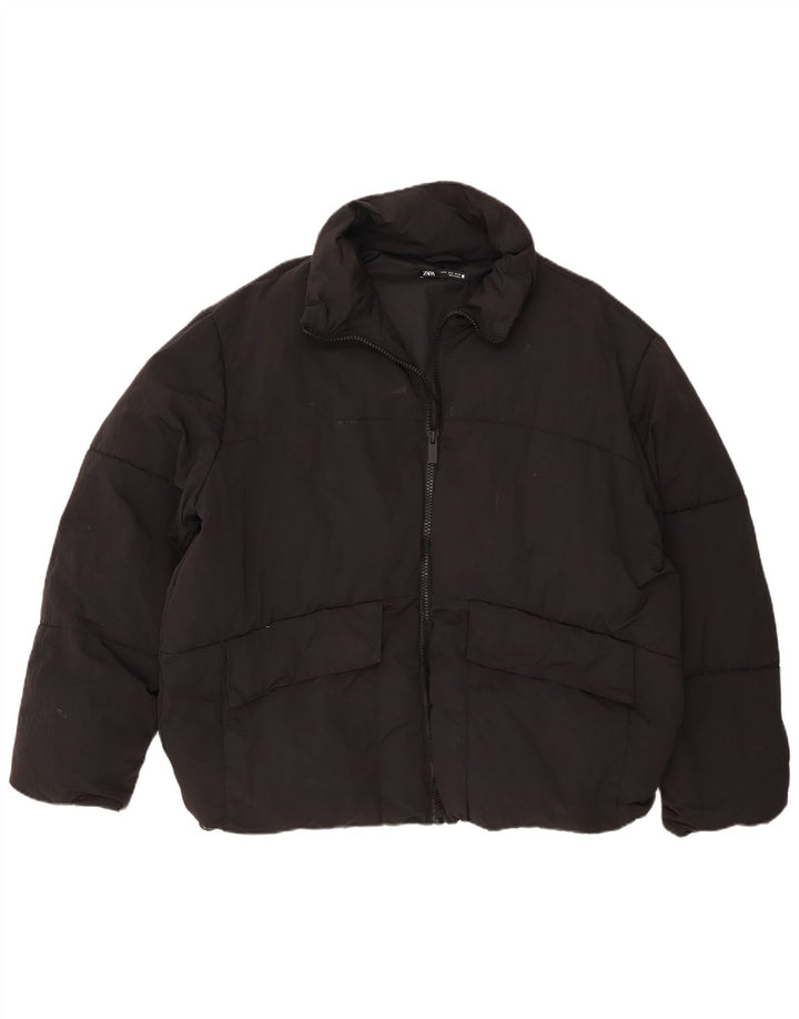 Jachetă căptușită pentru bărbați Zara UK 38 Medium Black Poliamidă