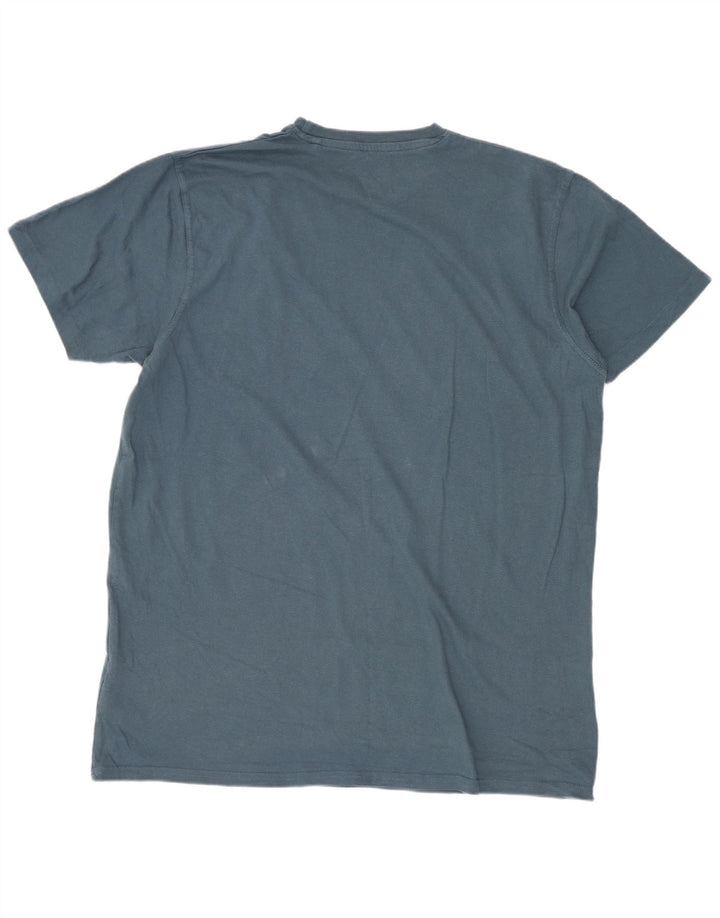 Tricou grafic pentru bărbați Weird Fish Top, bumbac albastru mediu