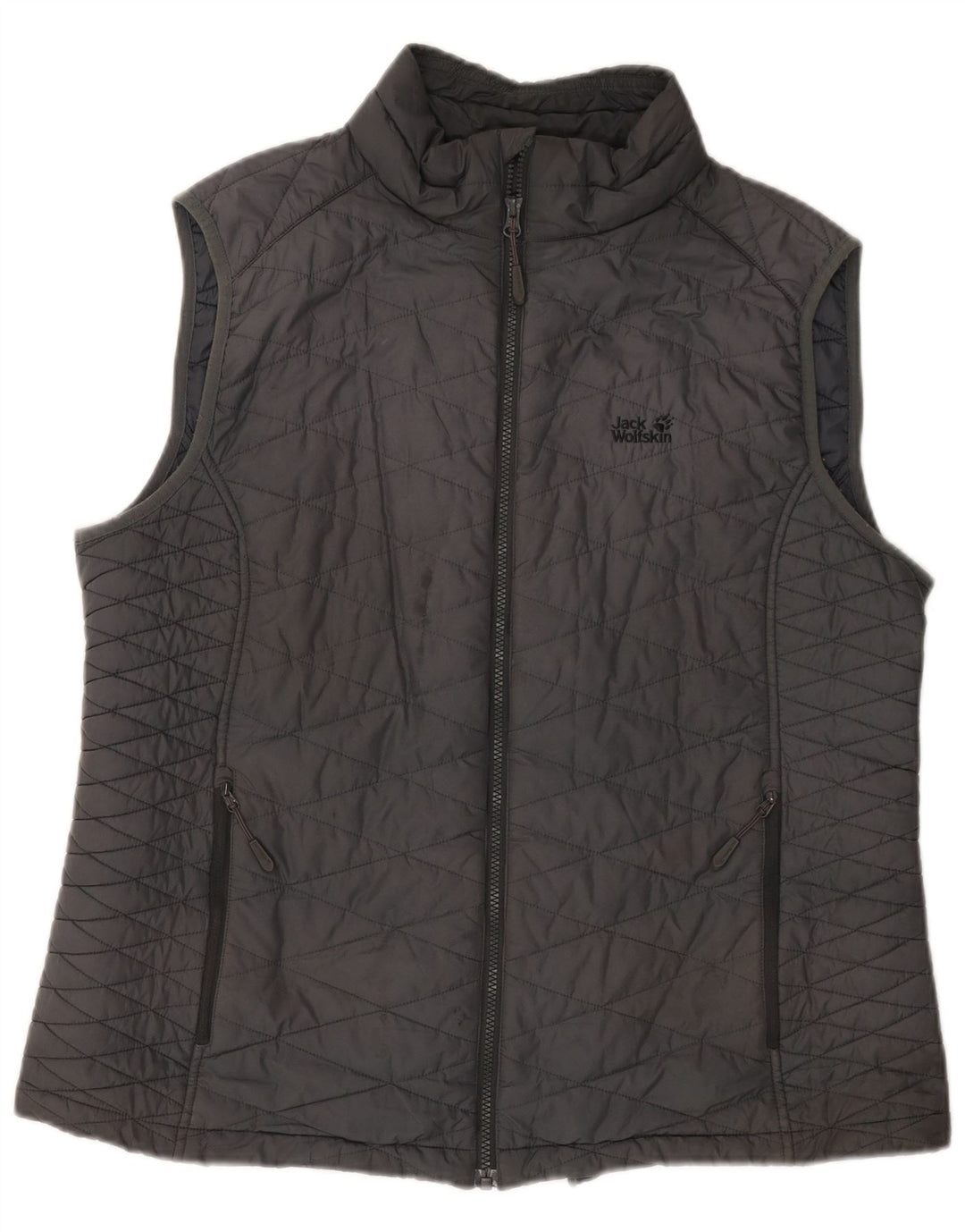 JACK WOLFSKIN Gilet căptușit pentru femei UK 20 2XL Gri Poliester