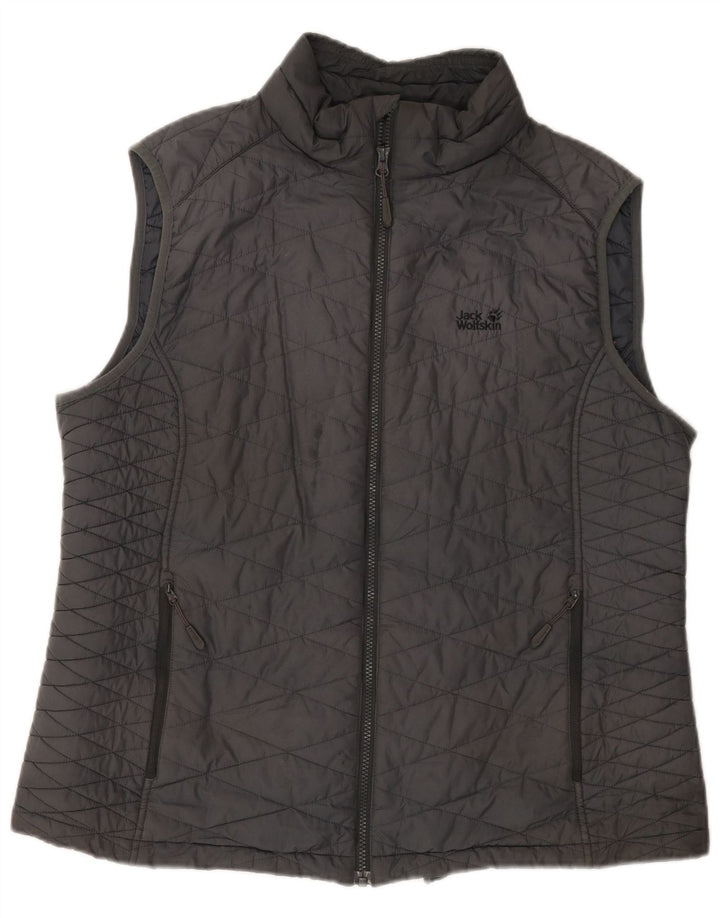 JACK WOLFSKIN Gilet căptușit pentru femei UK 20 2XL Gri Poliester